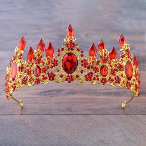 New Retro Baroque Style Crystal Tiaras and Crowns Earring Jewelry Sets Bride Noiva Wedding Hair Jewellry Accessories FORSEVEN