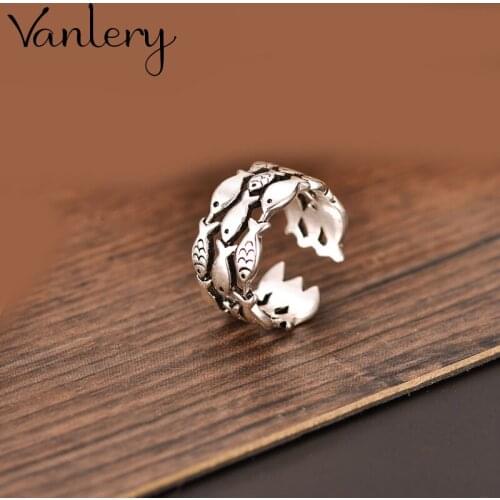 Charming Original Design Bohemian Fish Rings For Women Fashion Open Finger Rings Female Boho Jewelry 2021