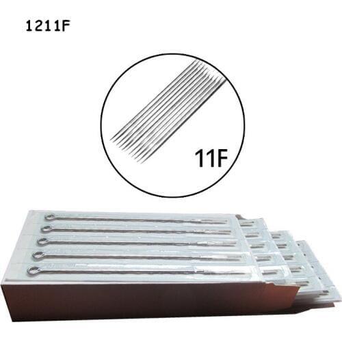 Disposable Sterilized Tattoo Needles 50pcs/box 11F Flat Shader Needles 316 Stainless Steel for tattoo tips tattoo grip supply