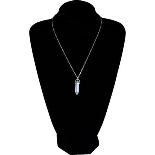 Fashion top quality natural amethysts tiger eye stone bullet shaped pillar charms point Pendants Fashion Pendant