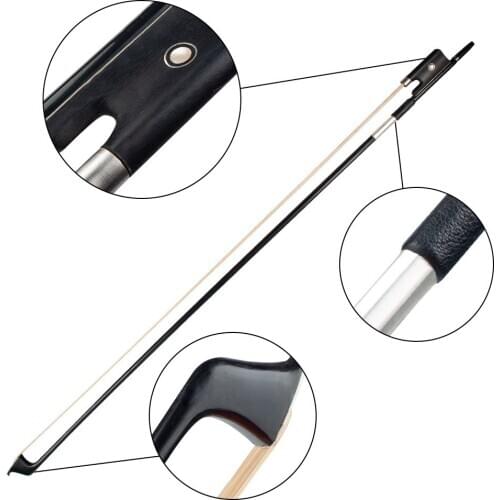 Professional Morin khuur Bow Flexible Horse Hair Ebony Accessories Black