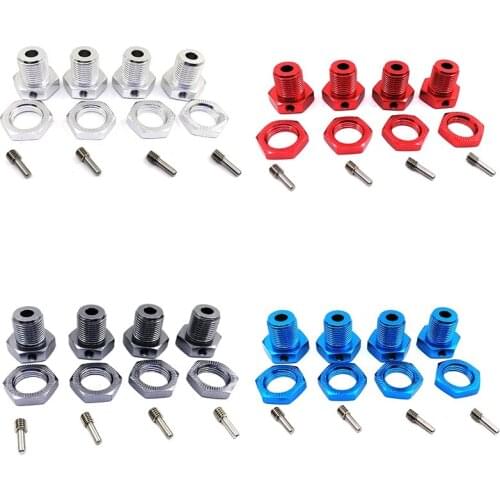 RC Car Alum Wheel Hub Nuts 17mm Hex Nuts Threadlock Replace 5353 for TRAXXAS E-REVO Off-Road Climbing Car