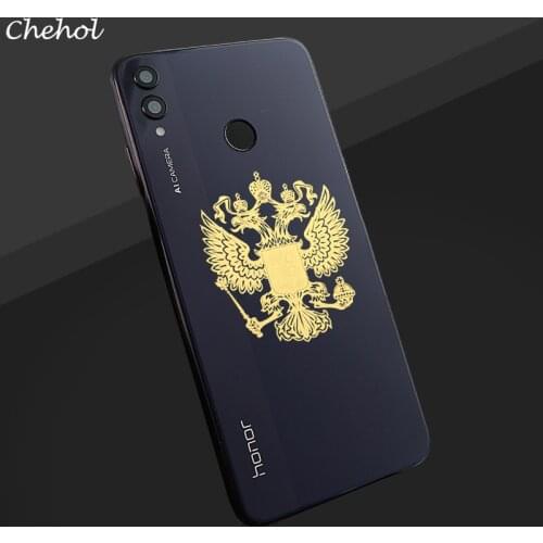 Russian Style Golden Metal Nickel Stickers For Mobile Phone Cases 3D Coat of Arms of Russia For Soft Cell Phone Cover Stickers