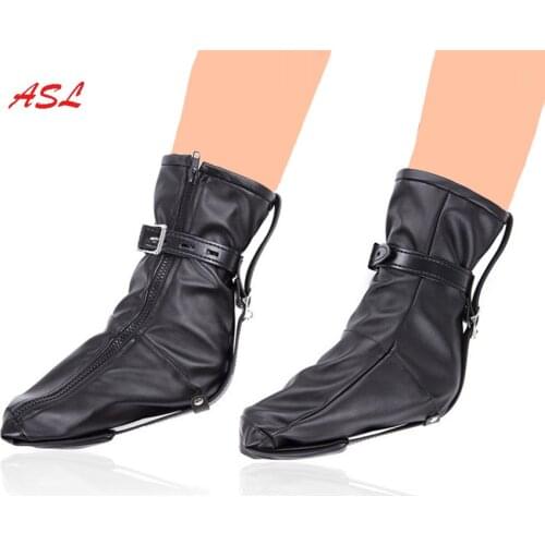 Kinky BDSM Bondage Soft PU Leather Boot Booties Feet Restraint Socks Female Foot , Fetish Slave Roleplay Sex Toys,Ankle Cuffs