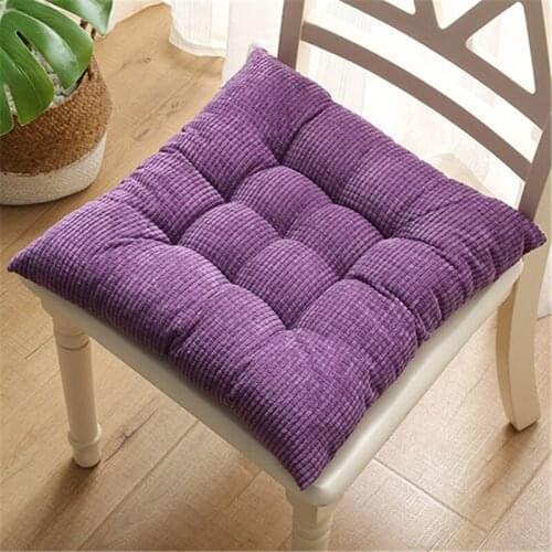 Corduroy Chair Cushion Modern Sofa Pillow Solid Color Seat Mat Pearl Cotton Padding Tatami Office Student Chair Soft Seat Pads