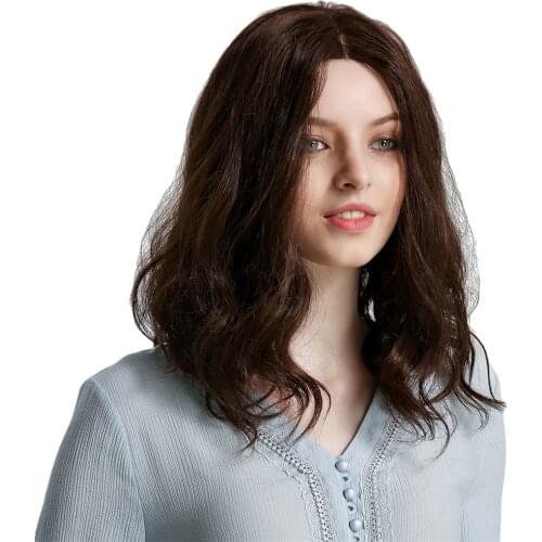 Women Shoulder Length Lace Front Curly Wigs Retro Fashion Cosplay Party Wig 16