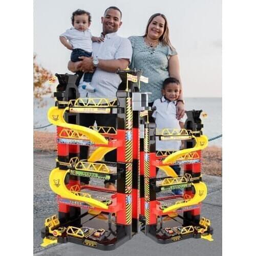 Sound And Light Music Parking Lot Car Toy Electric lifting platform toys for child city Building Track parking toys Boys toys