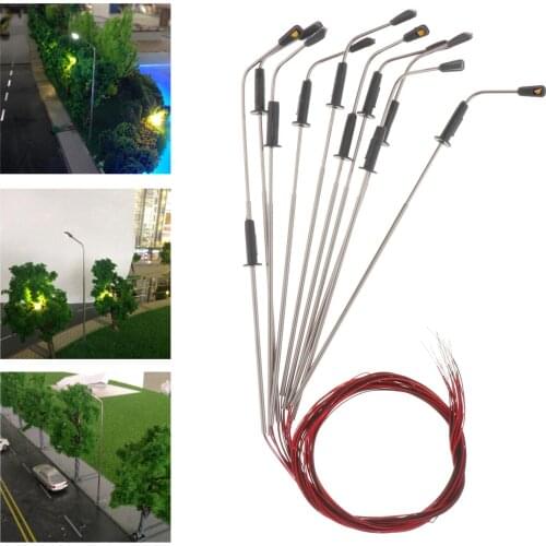 10pcs Model Train Railroad Scenery LED Light Micro Landscape Warm Light Lamp