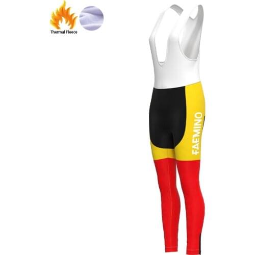 1962 Competition FAEMINO Team Retro Woman Fleece Cycling trousers Triathlon Mtb Bike Skinsuit Pants Pantalón ciclismo mujer
