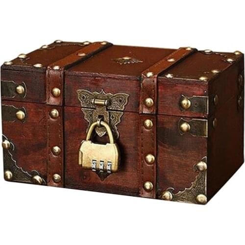 60% Hot Sale Treasure Chest Covered Design Space-saving Dustproof Wooden Sundries Organizer for Living Room