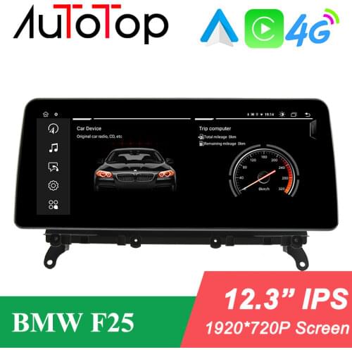 AUTOTOP 12.3" 1920*720P Android 10 Car Multimedia Navigation Player For BMW X3 F25 X4 F26 CIC NBT Car Radio GPS Monitor Carplay