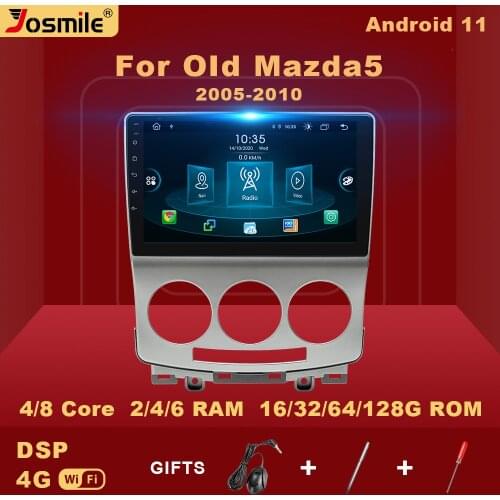 2 din Android 11 Car Radio For Mazda 5 2005-2010 Multimedia Video Player Navigation GPS AI Voice Control Carplay Wifi 4GB+64GB