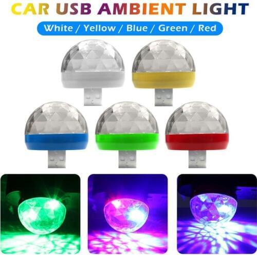 Car Lights LED Atmosphere Lamp USB Mini RGB Decorative Light Auto Car Interior Styling Accessories