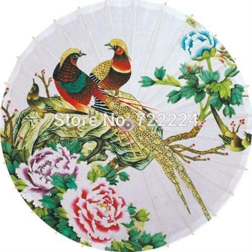 Free shiping handmade chinese craft umbrella bamboo and oiled paper peony picture dance decorative gift collection umbrella