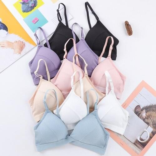 Cotton Bra Deep V Push Up Bras For Women Bralette Beauty Back Brassiere Comfort Wireless Seamless Underwear Sexy Lingerie