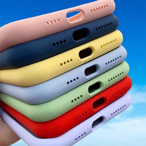 Silk Silicone Luxury Original Shockproof Phone Case For iPhone 11 12 Pro 7 6 6S 8 Plus X XR XS Max Soft Back Cover Coque