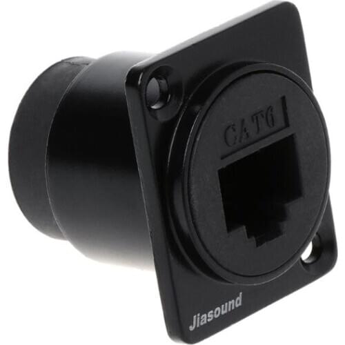 D-type Module RJ45 Socket Cable Female Signal Connector Cat6 Panel Mount Network Ethernet Extension Interface Adapter U4LD