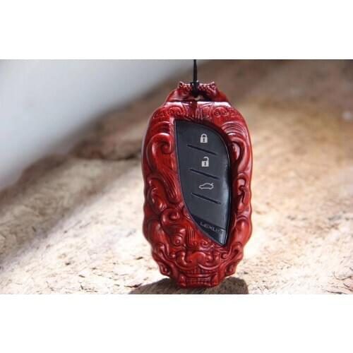 For LEXUS UX NX RX LX CT IS ES LS LM LC RC LEXUS Sandalwood Embossed High Grade Key Case Cover For Car