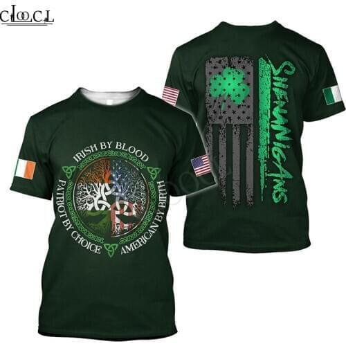 HX Newest Popular Irish St.Patrick Day T Shirt 3D Print Tops Harajuku Fashion Tees Women Mens T-Shirt Clothing Drop Shipping