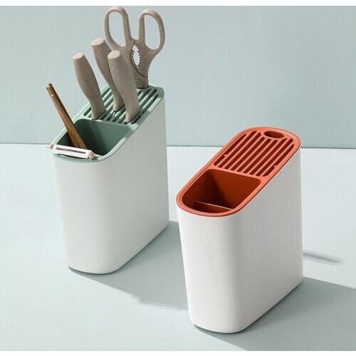 Creative Drain Knife Holder Storage Organizer Multi Function Storage Organizer Boxes Containers Kitchen Supplies