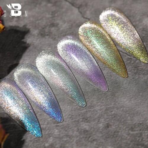 Bozlin 7.3 ml Mermaid Cat Eye Gel 6 Colors Soak Off UV Gel Nail Polish Magnet Nail Art Gel Varnish Hybrid Nails For Manicure Gel