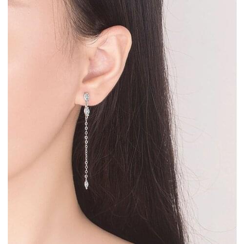 Fashion Asymmetric Long Tassel Chain Cuff Earrings For Women Girls Butterfly Ear Bones Clip Ear-hook Earrings Jewelry Party Gift