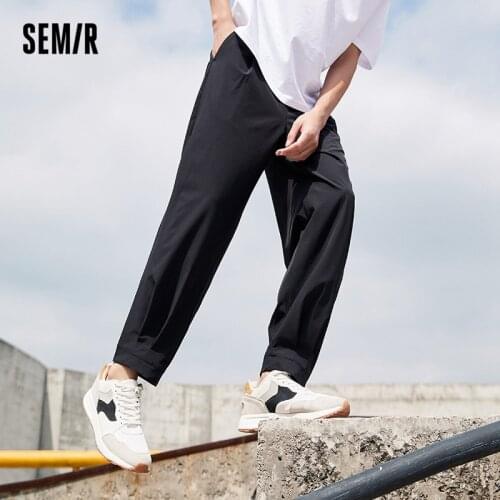 SEMIR Casual Pants Men Summer 2021 New Moisture-Absorbing Quick-Drying Thin Sports Jogging Loose Feet Ninth Point Pants