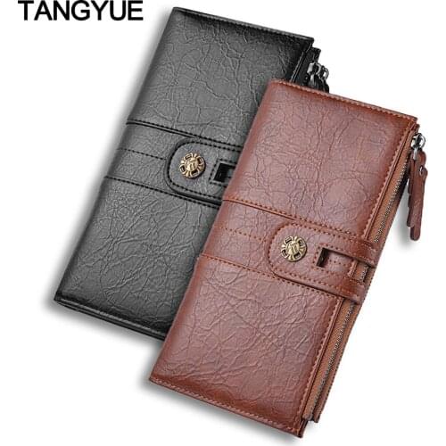 Luxury Brand Slim Mens Wallet Male Leather Design Clutch Male Walet Card Coin Thin Purse for Men Wallets Long portomonee heren