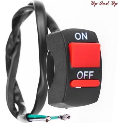 New Universal Handlebar Motorcycle Switch ON-OFF Button LED Angel Eyes Light Switch