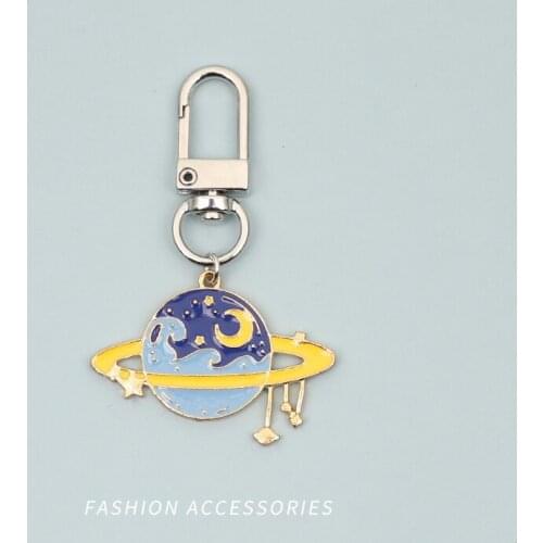 Originality Cosmic Planet Keychain Kawaii Airpods Key Chain Accessories Pendant For Clothes Backpack Keyring Phone Charm