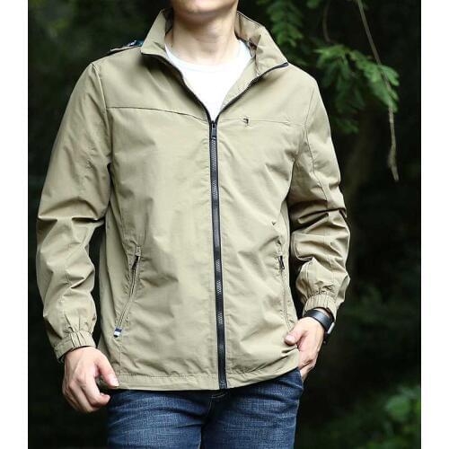 Autumn Spring New Fashion Windbreaker Men Casual Hooded Jacket and Coat OURWEAR Military Waterproof Male Clothes