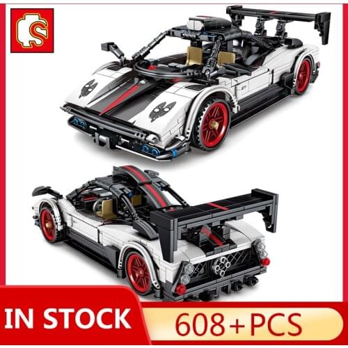 Mould King boys favoriteSEMBO Pull Back Mechanical Super Racing Car Sports Vehicle Building Blocks Kids Toys Gift Bricks