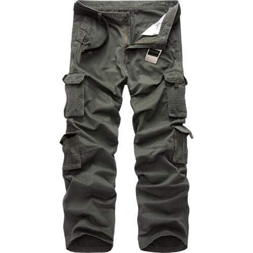 Drop shipping 2018 multi pockets camouflage high quality cotton military army trousers 28-40 XP32