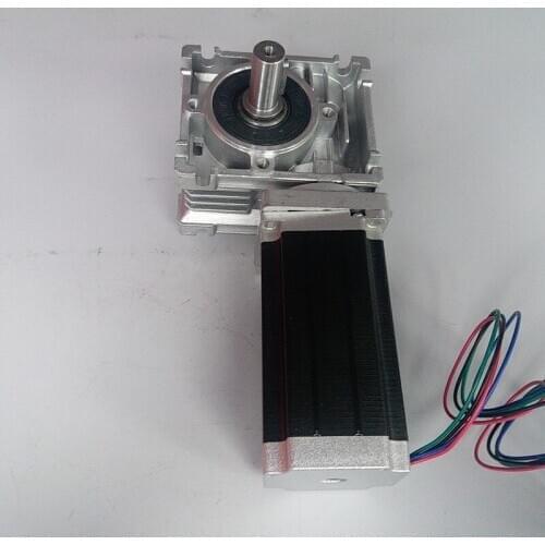 5:1 Worm Gearbox RV040 Speed Reducer 18mm Output Nema34 Stepper Motor 6A 126MM 9.5NM 1350Oz-in Convert 90 Degree for CNC Router