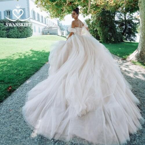 Wedding Dress Sweetheart Beaded Ball Gown 3 In 1 Sleeve Lace Vestido De Novia 2021 Appliques Princess SwanSarah GY40 Bridal Gown