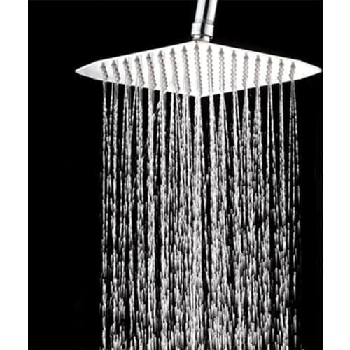 Stainless Steel Ultra-Thin Square 8 Inch Shower Large Top Nozzle Rain Shower Bath Shower Head Spray Bathroom Accessories