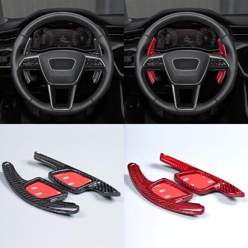 Carbon Fiber Steering Wheel Paddle Shift For Audi A3 A7 C8 A8 A8L D5 2019 2020 2021 Shifter Paddle Extension