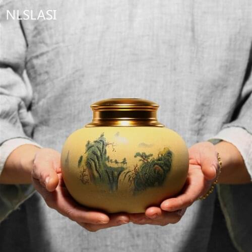 High Quality Purple Clay Tea Caddy Yixing Exquisite storage tank Portable Sealed Jar Travel Teaware Tea Boxes Coffee Canister