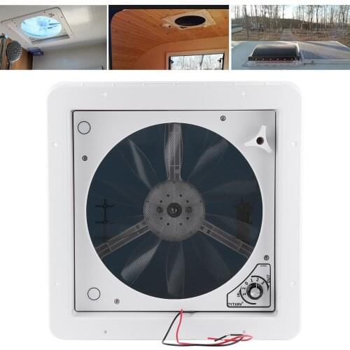 12V/24V Air Vent Exhaust Fan Manual Gear Adjust Electric 2 Way Ventilation for RV Caravan Camper Yacht