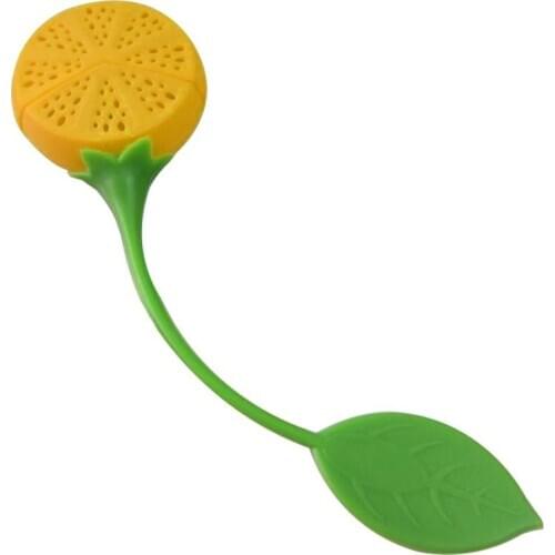 1pc Lemon Shape Tea Infuser Creative Fruit Shape Silicone Tea Strainer Loose Tea Steeper Tea Accessories Random Color
