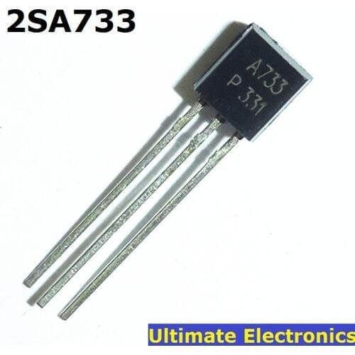 100pcs 2SA733 TRANSISTOR PNP 50V / 0.1A / 0.25 WATT A733
