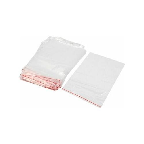 100 Pcs 8" x 10" Clear 2Mil Poly Plastic Reclosable Zip Lock Zipper Bag