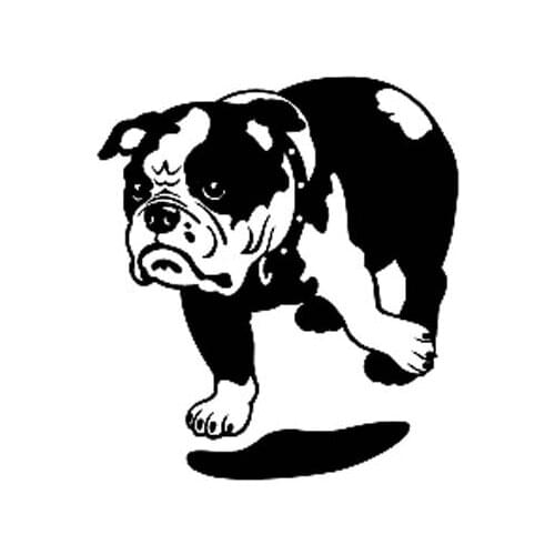 13.4CM*15CM Bulldog Breed Dog Puppy Animal Vinyl Decal Car Stiker Black/Silver C10-00424