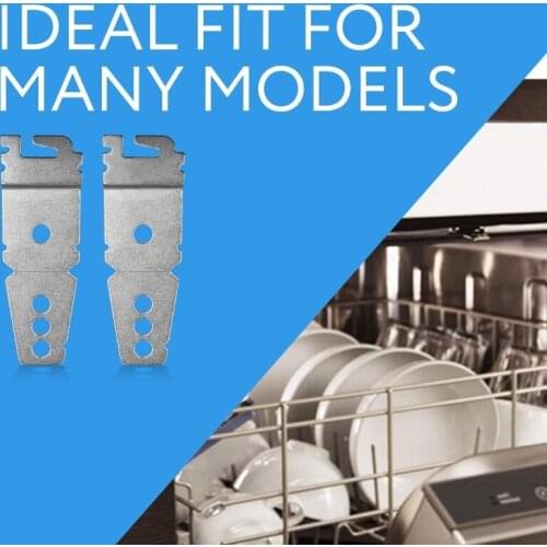 M2EE 2 Pc Dishwasher Upper Mounting Brackets and 2 Pc Installation Screws, Universal Dishwashing Machine Replacement Parts