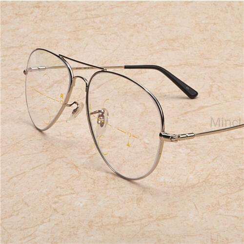 2019 NEW Photochromatic Progressive Multifocus Reading Glasses for Men Adjustable Vision Reading Glasses UV400 FML