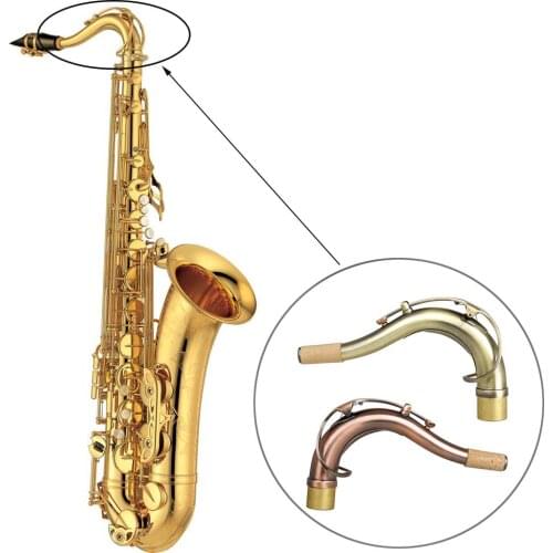 27mm Antique Brass Tenor Saxophone Bend Neck Sax Woodwind Instruments Parts