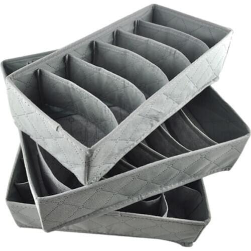 3PCS/set Bamboo charcoal Non-woven Fabric Foldable Storage box underwear Organizer Bra Necktie Panties Socks Case Drawer