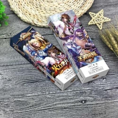 32 Pcs/Set King Glory Mobile Game Style Paper Bookmark Cartoon Book Holder Message Card Stationery Christmas Gift