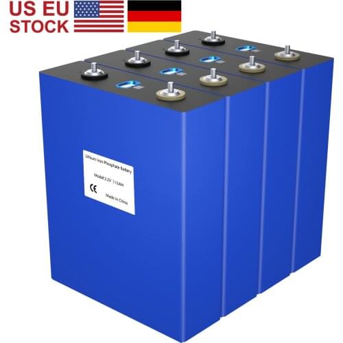 3.2V 320Ah Lifepo4 Battery Grade A 4PCS Lithium Iron Phosphate Cell Solar RV EV Not 280Ah 310AH USA and Germany Stock Fast Ship