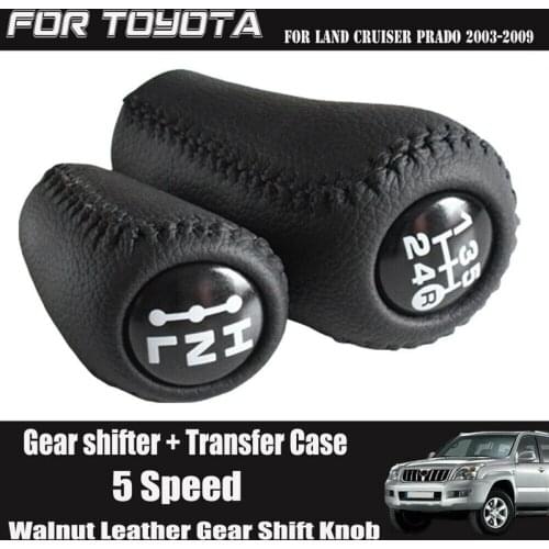 5 Speed Manual Transmission+Transfer Gear Shift Change Lever Knob HandBall for Toyota Land Cruiser Prado LC120 2003-2009